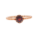 925 Garnet Gold Plated Designer Silver Ring