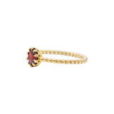 925 Garnet Gold Plated Designer Silver Ring