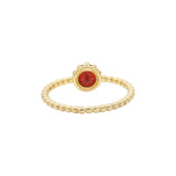 925 Garnet Gold Plated Designer Silver Ring