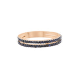 Designer 925 Blue Diamond Gold Plated Silver Band Ring
