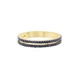 Designer 925 Blue Diamond Gold Plated Silver Band Ring