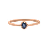 Natural Oval Blue Sapphire Gemstone Gold Plated 925 Sterling Silver Ring