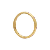 Natural Pink Sapphire Gold Plated Designer 925 Silver Band Ring