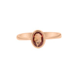 Natural Orange Sapphire Gold plated 925 Silver Ring