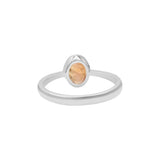 Natural Orange Sapphire Gold plated 925 Silver Ring