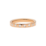 Diamond Gold plated 925 Silver Band Ring