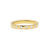 Diamond Gold plated 925 Silver Band Ring