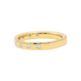 Diamond Gold plated 925 Silver Band Ring