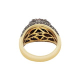 Natural Polki Diamond 925 Sterling Silver Gold Plated Ring