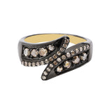 Designer Natural Diamond 925 Sterling Silver Black Rhodium Plated Ring
