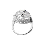 Unique Design Blue Sapphire Gemstone 925 Sterling Silver Ring