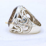 Natural Smoky Quartz Gemstone 925 Sterling Silver Ring