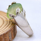 Natural Flurite Gemstone 925 Sterling Silver Antique Ring