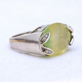 Natural Flurite Gemstone 925 Sterling Silver Antique Ring