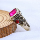 Trendy Cubic Zircon 925 Sterling Silver Handmade Ring For Womens