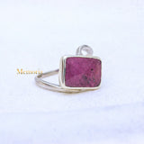 925 Sterling Silver Natural Ruby Gemstone Plain Handmade Ring