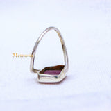 925 Sterling Silver Natural Ruby Gemstone Plain Handmade Ring