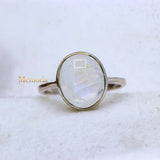 Chakra Healing Moonstone 925 Sterling Silver Handmade Ring