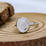 Chakra Healing Moonstone 925 Sterling Silver Handmade Ring