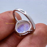 Chakra Healing Moonstone 925 Sterling Silver Handmade Ring