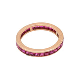 Natural Ruby Gemstone 18k Yellow Gold Band ring