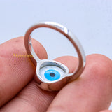Stunning Pearl Evil Eye 925 Sterling Silver Protection Ring