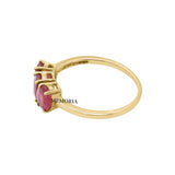 Natural Oval Cut Ruby Gemstone 14k Yellow Gold Healing Ring