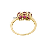 Natural Oval Cut Ruby Gemstone 14k Yellow Gold Healing Ring