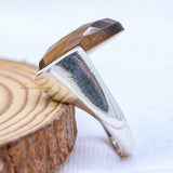 Natural Tiger Eye Gemstone 925 Silver Adjustable Ring For Womens