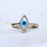Shop Natural Pearl Evil Eye 925 Sterling Silver Protection Ring For Womens