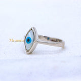 Shop Natural Pearl Evil Eye 925 Sterling Silver Protection Ring For Womens