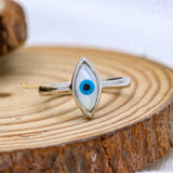 Shop Natural Pearl Evil Eye 925 Sterling Silver Protection Ring For Womens
