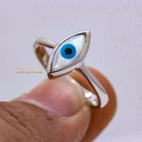 Shop Natural Pearl Evil Eye 925 Sterling Silver Protection Ring For Womens