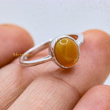 Natural Opal Gemstone 925 Sterling Silver Unisex Ring