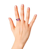 Natural Ruby Gemstone 925 Sterling Silver Black Rhodium Gold Plated Ring