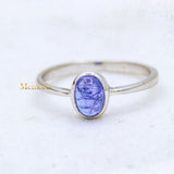 Natural Tanzanite Healing Gemstone 925 Sterling Silver Ring
