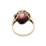 Handmade Natural Ruby Gemstone & Enamel 925 Sterling Silver Gold Plated Ring