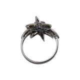 Flower Design Polki Diamond 925 Sterling Silver Ring