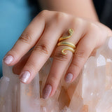 925 Sterling Silver Snake Design Ring