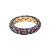 Natural Multi Sapphire Gemstone 925 Sterling Silver Healing Band Ring