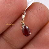 Natural Ruby Gemstone With Diamond Pendant 14k Yellow Gold