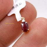 Natural Ruby Gemstone With Diamond Pendant 14k Yellow Gold