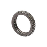 Diamond 925 Silver Black Rhodium Plated Band Ring