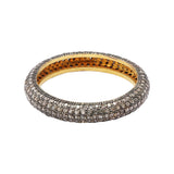 925 Sterling Silver Diamond Band Rose Gold Plated Band Ring
