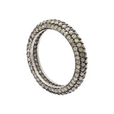 Natural Diamond 925 Sterling Silver Band Ring For Womens