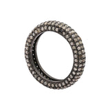 925 Sterling Silver Diamond Black Rhodium Band Ring