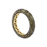 Yellow Diamond 925 Sterling Silver Gold Plated Band Ring