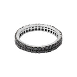 925 Sterling Silver Black Diamond Band Ring