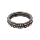 Black Rhodium 925 Sterling Silver Diamond Gold Plated Band Ring