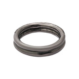 Black Rhodium 925 Sterling Silver Diamond Gold Plated Band Ring